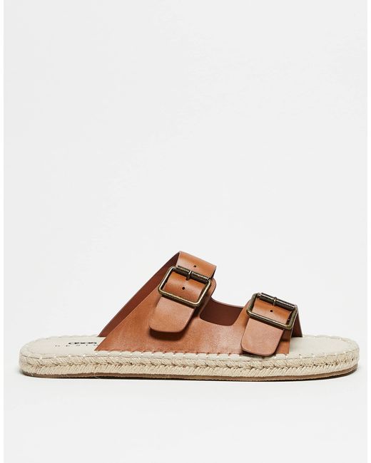 Sandales à double bride façon espadrilles - fauve ASOS pour homme en coloris White