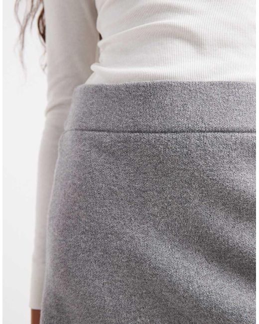 Vero Moda Gray Knit Flippy Mini Skirt