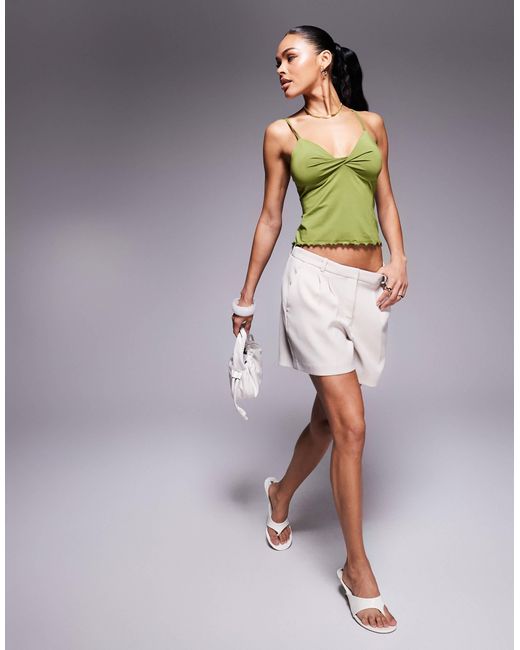 ASOS Green Twist Bust Cami Top