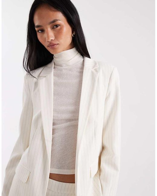 Pieces Natural Tailored Oversized Blazer Co-Ord