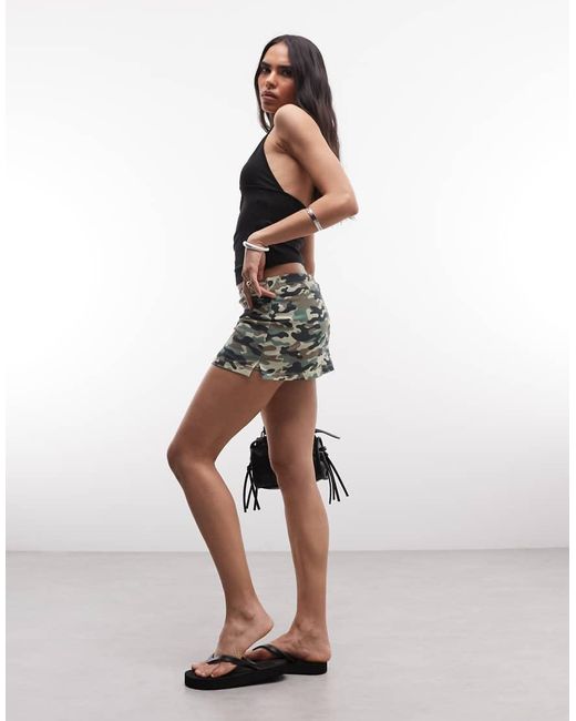 Collusion Mini Skort Met Camouflageprint in het White