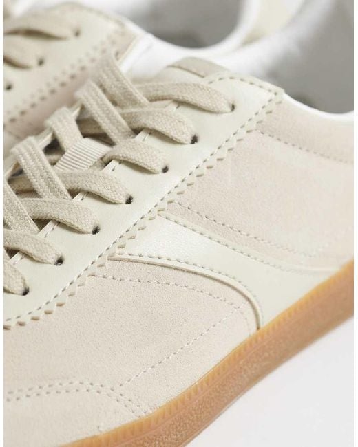 Mango White Suede Mix Rubber Sole Sneakers