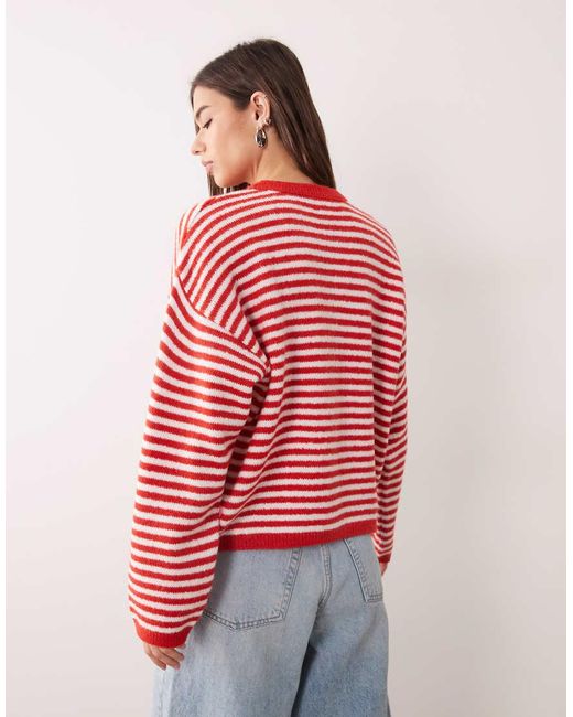 ASOS Red Lightweight Relaxed Cardigan