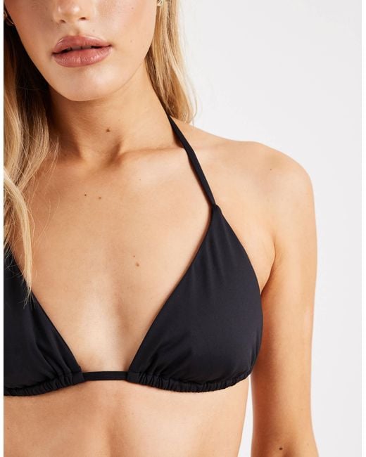 Threadbare Black Triangle Bikini Set