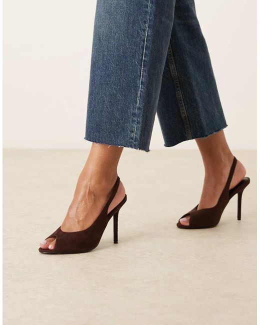 Raid Blue Dorry Slingback Heeled Sandals