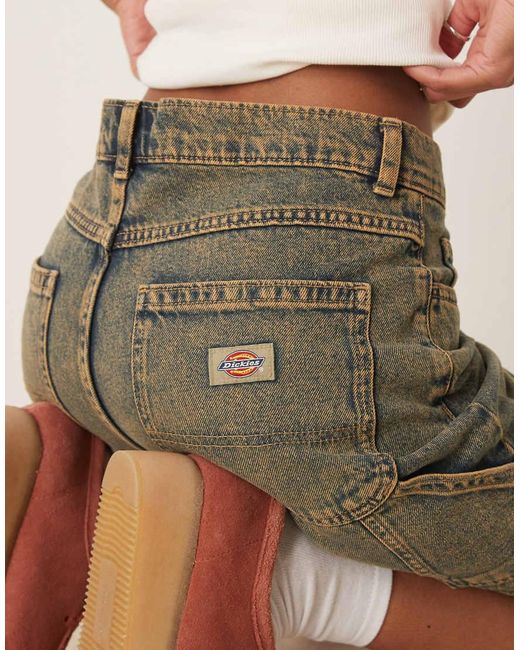 Dickies Blue Herndon Loose Fit Denim Shorts