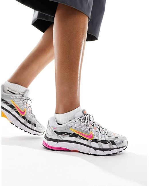 Nike White P-6000 Sneakers