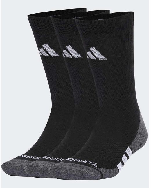Adidas Originals Black Performance Grip Climacool Cushioned Crew Socks 3 Pairs