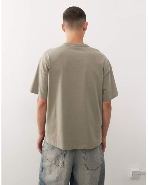 Weekday Gray Great Boxy Fit T-shirt for men