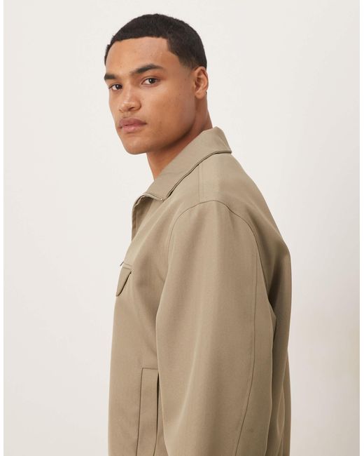 ASOS Natural Smart Co-Ord Relaxed Track Jacket for men