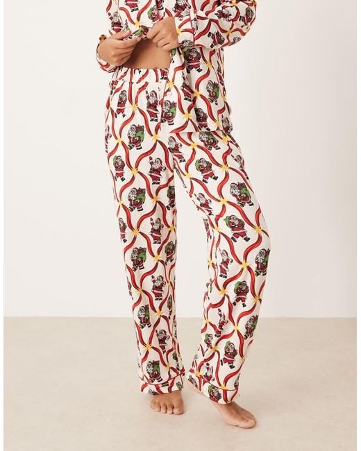 Chelsea Peers White Chelsea Peers Exclusive Petite Poly Long Sleeve Revere Pyjama Set