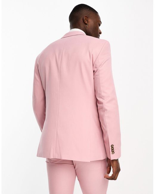 Jack & Jones Premium Slim Suit Jacket in Pink for Men | Lyst