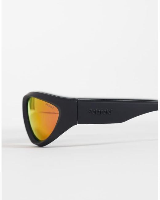 Polaroid Sunglasses Black Polaroid Sporty Wrap Sunglasses With Polarized Lenses