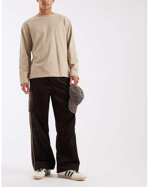 Adidas Originals Black Adicolor Cord Cargo Pants for men
