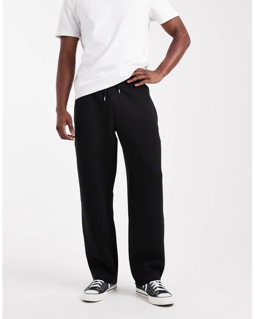 Jack & Jones – loose-fit-jogginghose aus neopren-stoff in White für Herren