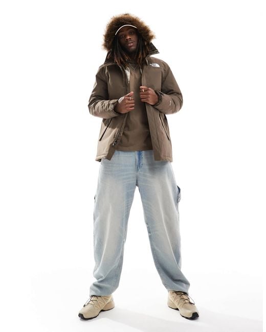 Zaneck - parka à capuche en fausse fourrure The North Face pour homme en coloris Brown