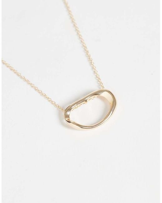ASOS White Necklace With Clean Abstract Pendant