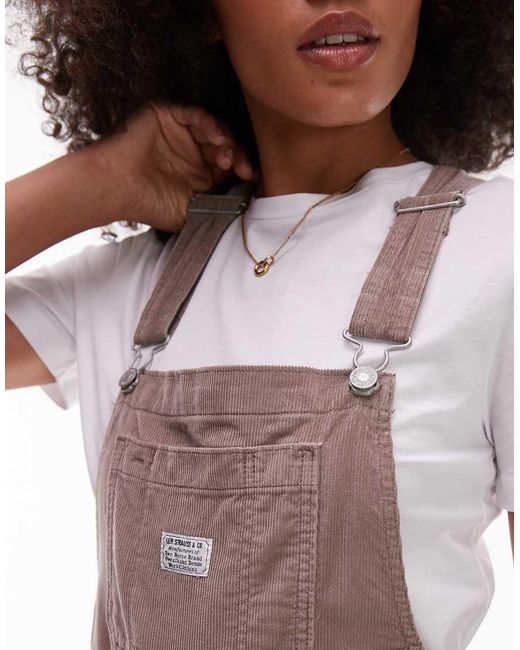 Levi's Brown Xl Overall Corduroy Dungarees