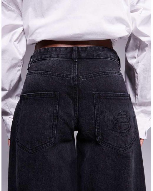 Courtside Blue Oversized Denim Jeans