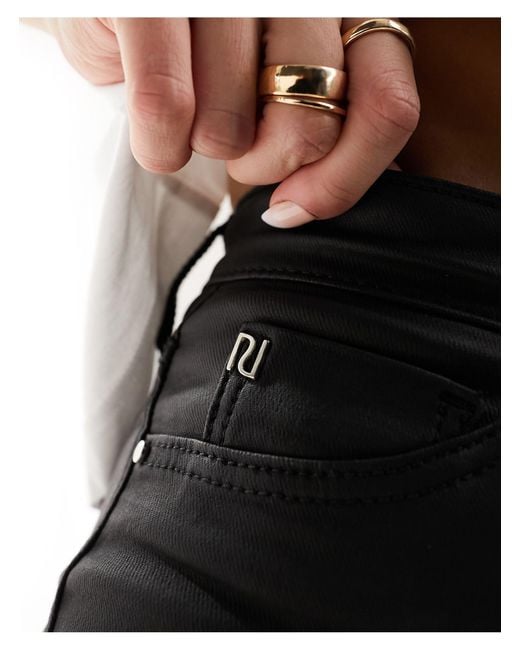 River island black coated molly jeggings 2025