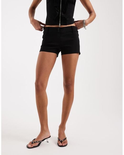Motel Black Janei Tailored Micro Shorts