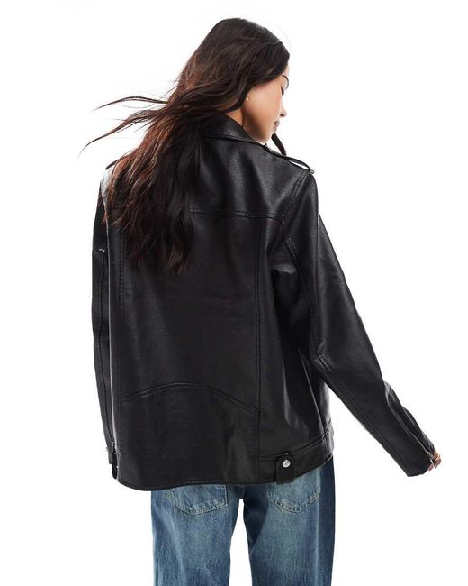 ONLY Black Faux Leather Jacket