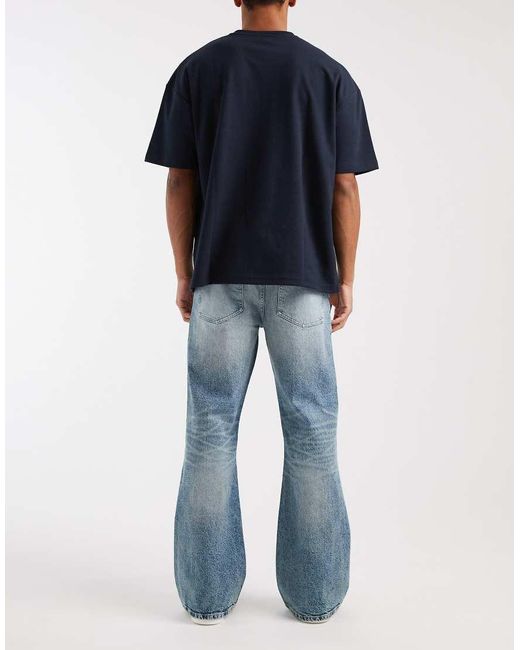 ASOS Blue Flared Jeans for men