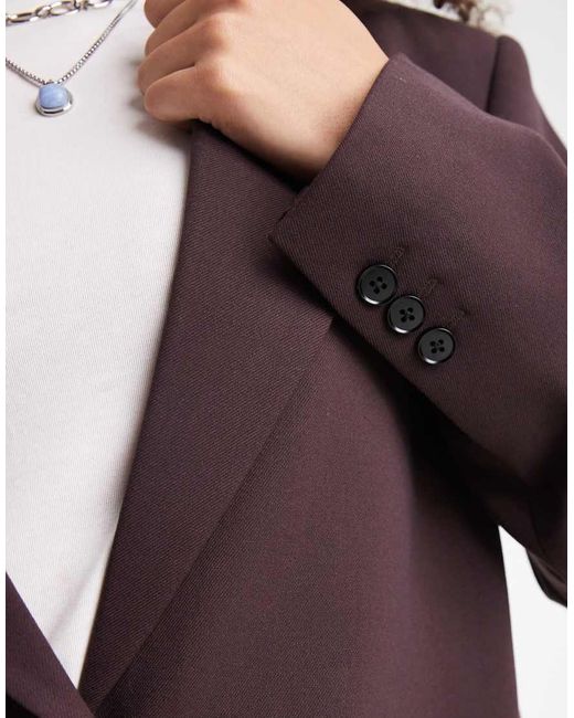 ASOS Blue Tailored Grandad Blazer