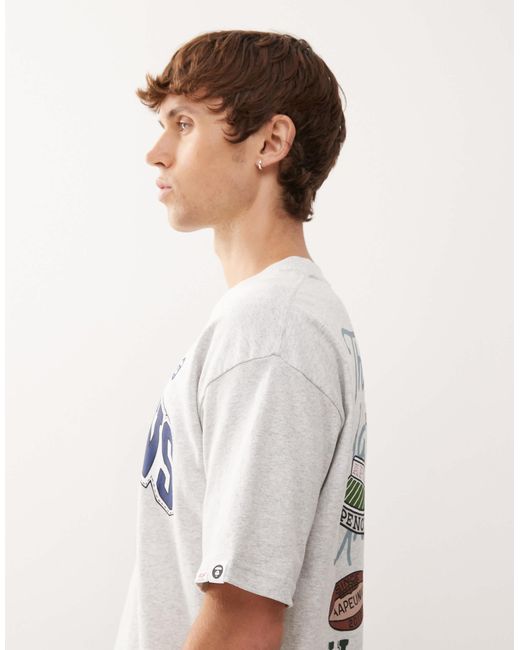 Aape By A Bathing Ape White Aape By A Bathing Ape Boxy T-shirt for men