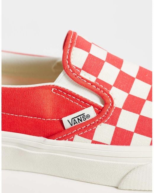 Vans Red Classic Slip-on Trainers