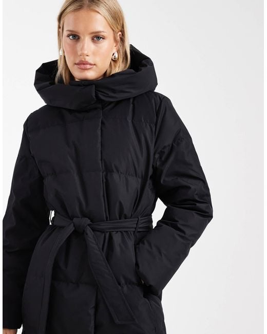 ONLY Blue Belted Puffer Coat
