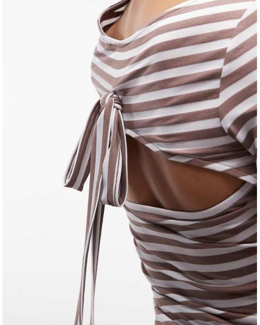 Reclaimed Vintage Multicolor Striped Tie Back Top