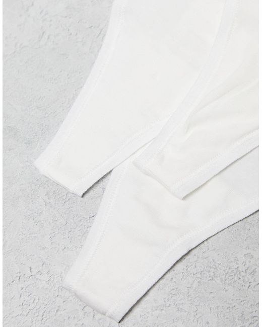 Calvin Klein White 3 Pack Modern Logo Thong