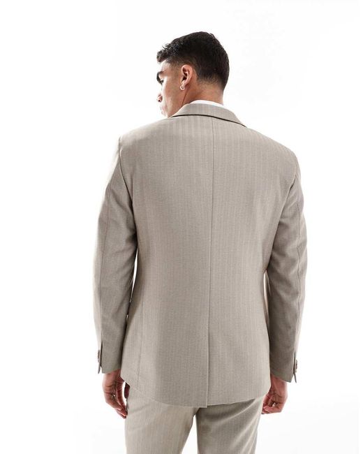 ASOS Gray Wedding Wool Mix Slim Suit Jacket for men