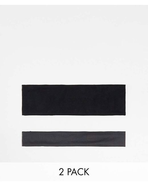 Pieces White 2 Pack Jersey Headbands