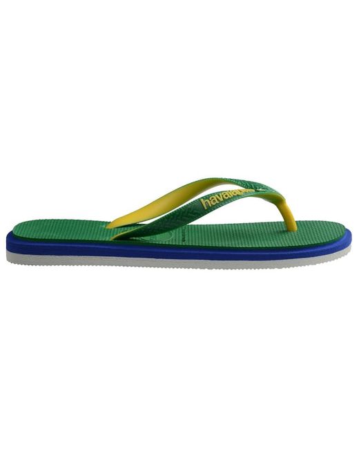 Havaianas Green Brazil Logo Twist Flip Flops