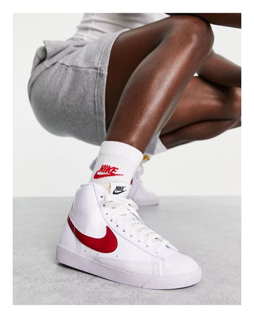 Nike Rubber Blazer Mid '77 Next Nature Sneakers in White | Lyst Australia