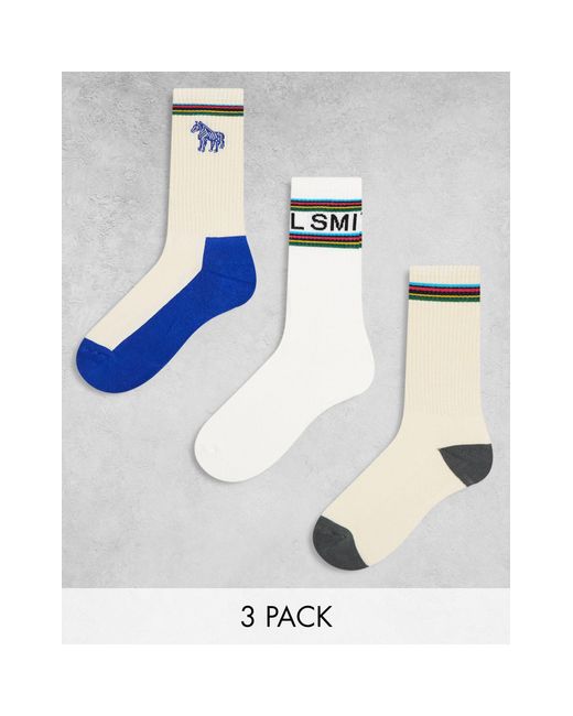 PS by Paul Smith White Paul Smith 3 Pack Socks for men