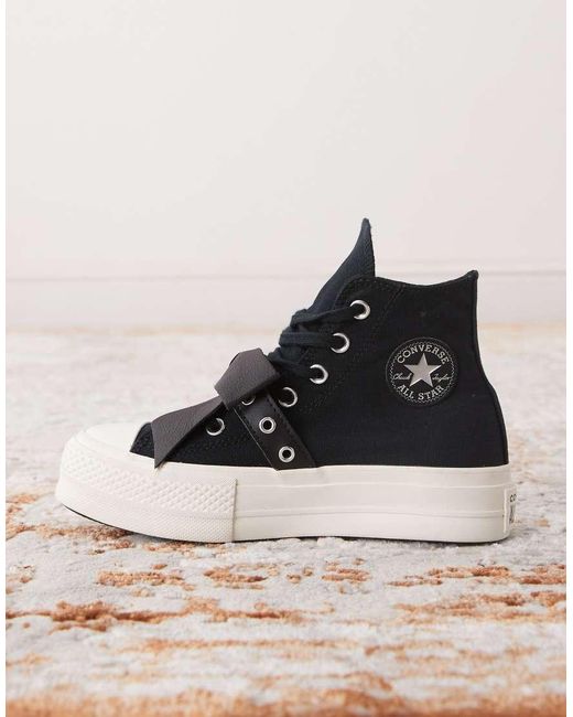 Chuck Taylor All Star Lift Hi di Converse in Black
