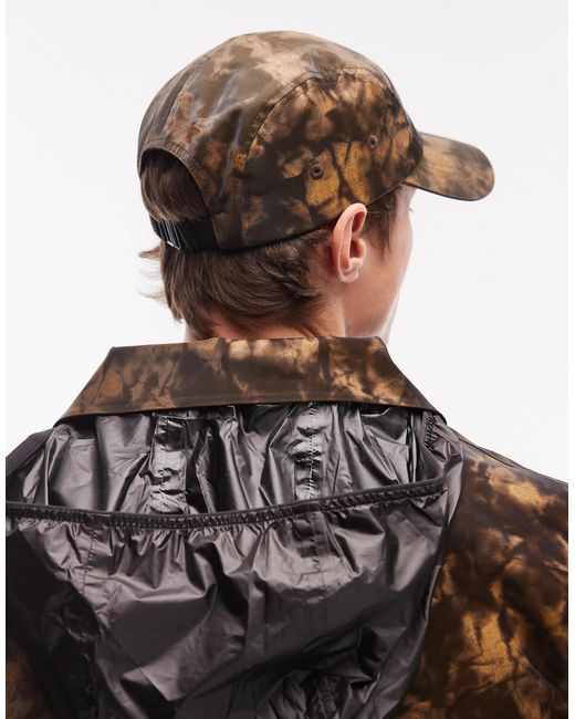 Rains Brown 20330 Waterproof Panel Logo Cap for men