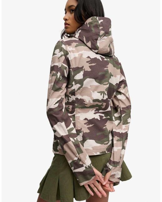 Bench x Superdry & Co Natural Hooded Funnel Neck Ripstop Jacket