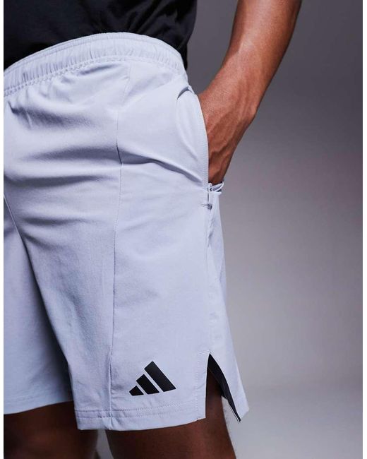 Adidas Originals Blue Adidas Training D4T Knit Shorts for men