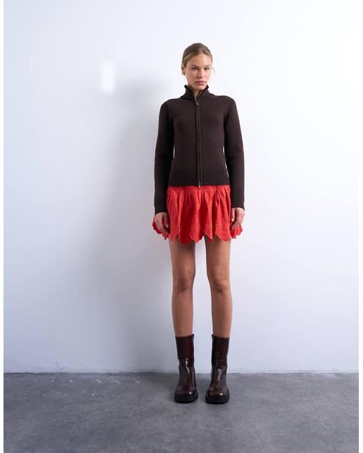 Minigonna Rossa di TOPSHOP in Red