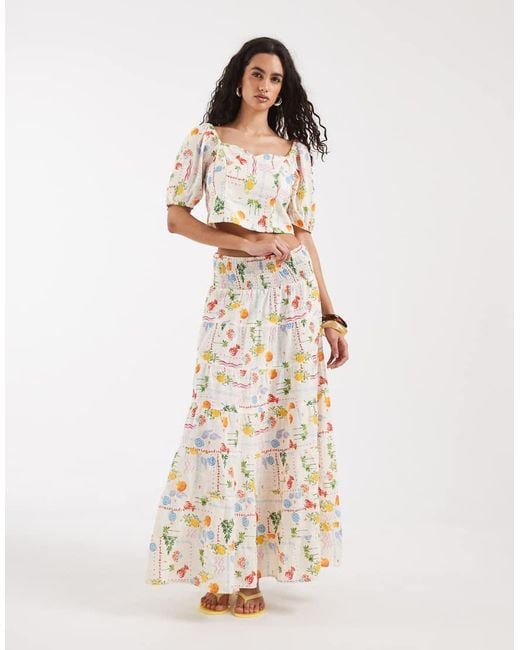 Vero Moda White Short Sleeve Smock Top Co-ord