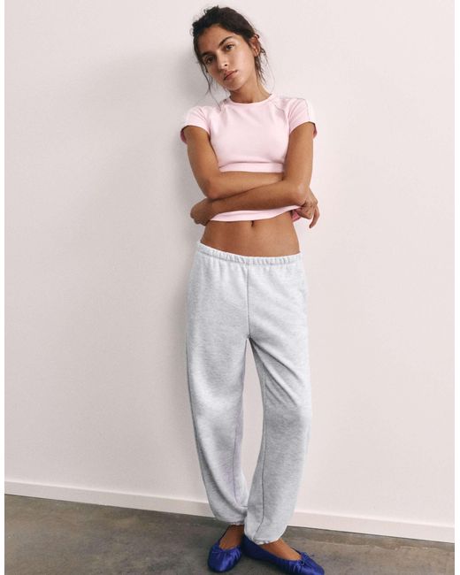 Pull&Bear White Basic jogger-hose