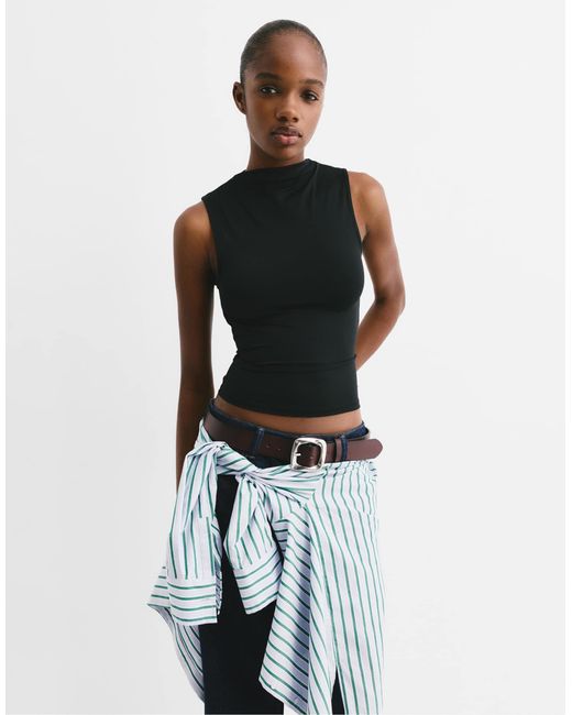 Pull&Bear Blue – polyamid-oberteil