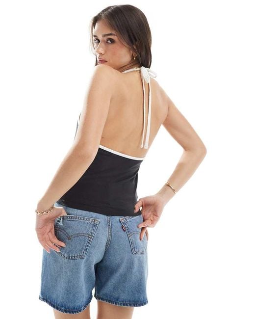 Levi's Haltertop Met Logo in het Blue