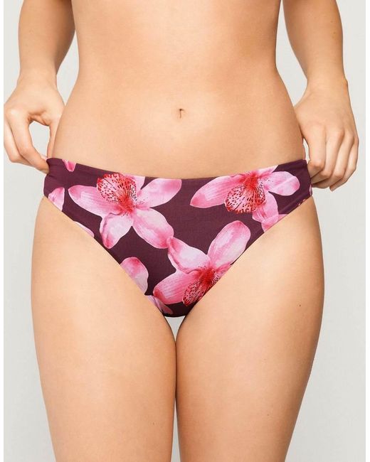 Tezenis Pink Hibiscool Classic Bikini Bottoms