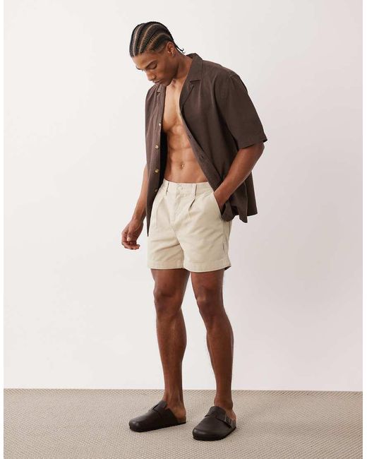ASOS Natural Shorter Length Short for men