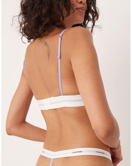 Calvin Klein Brown Modal Rib Unlined Triangle Bra